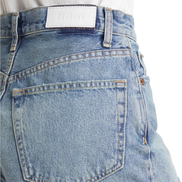 NWT RE/DONE 50s Cut Off High Waist Organic Cotton Jean Denim Shorts - Picture 5 of 11